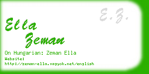 ella zeman business card